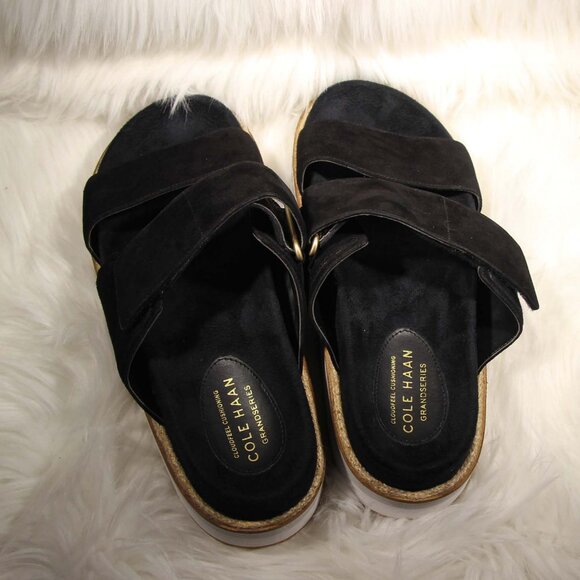 Cole Haan Black Comfort Sandals W23434 Women's Size 7 B READ - Picture 8 of 14